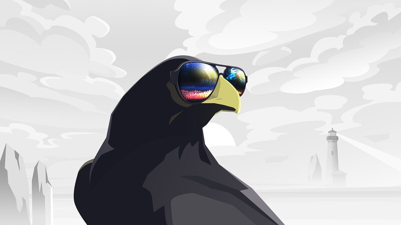 Eagle Wearing Sunglasses