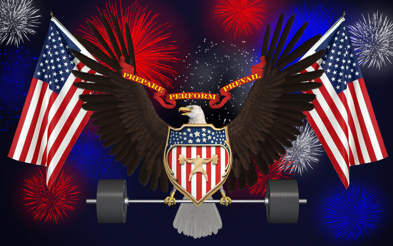 Eagle with Barbell