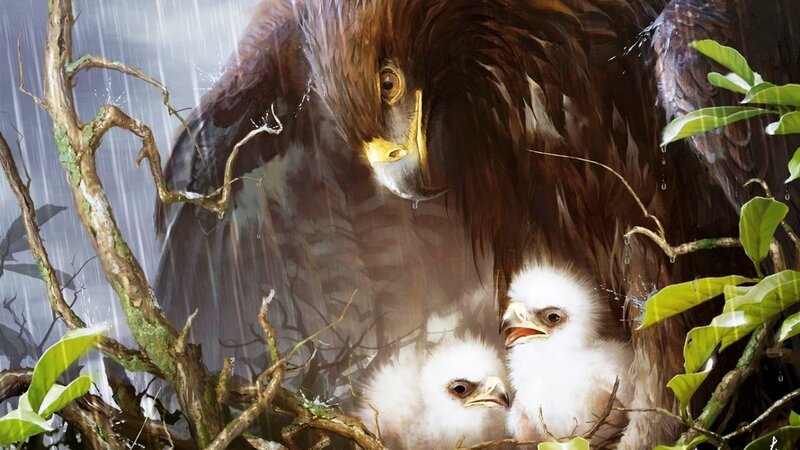 Eagle with Chicks