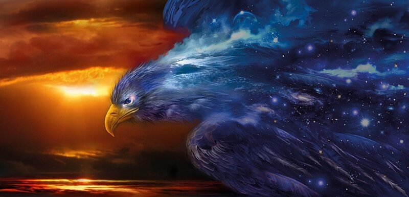 Eagle with Cosmic Wings
