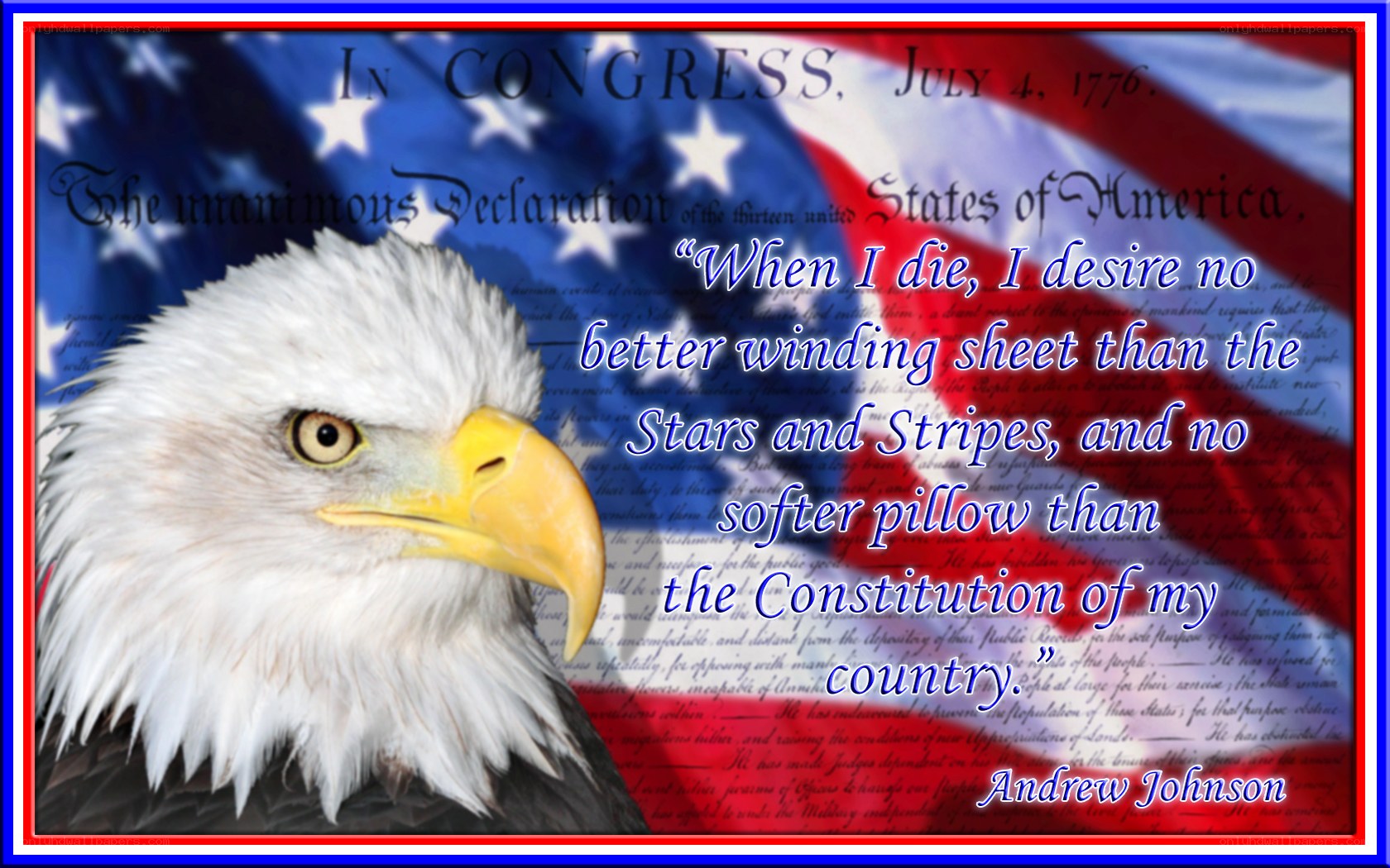 Eagle with Declaration quote