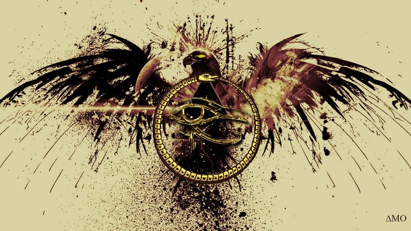 Eagle with Eye of Horus symbol