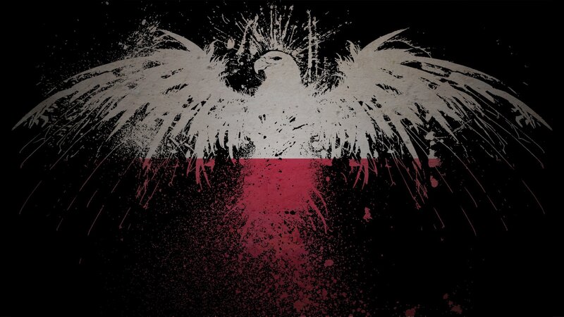 Eagle with Flag Colors — Black