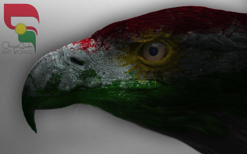 Eagle with flag design