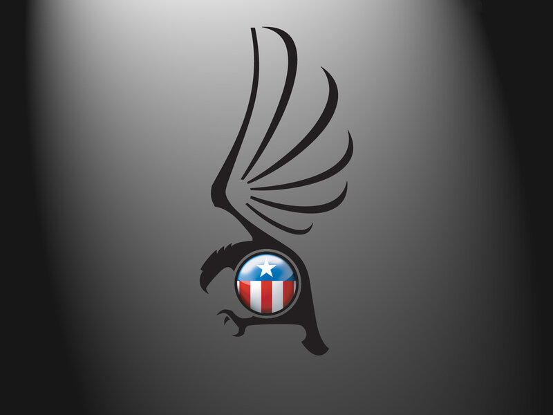 Eagle with Flag Emblem — Black