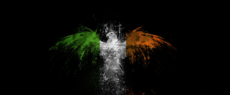 Eagle with Flag Wings — Green, Dramatic