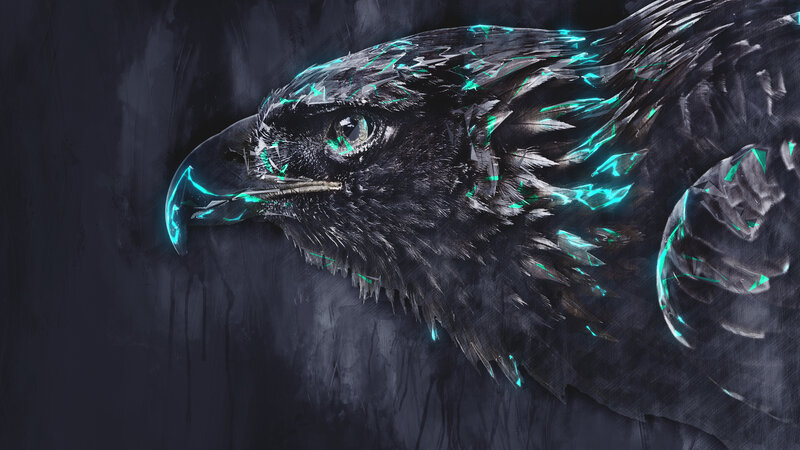 Eagle with Glowing Accents