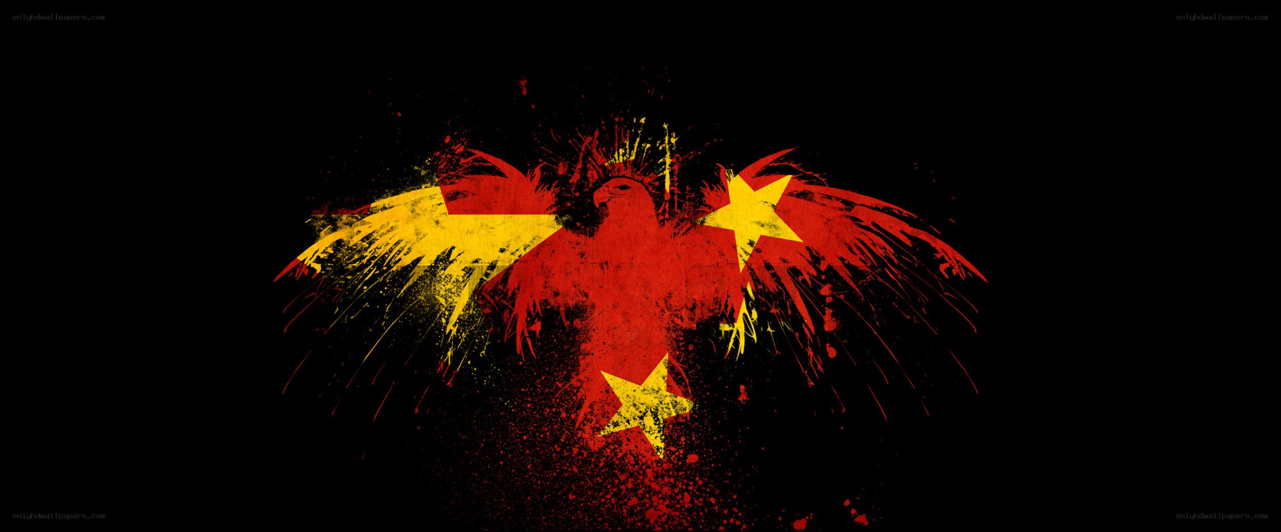 eagle with national flag colors