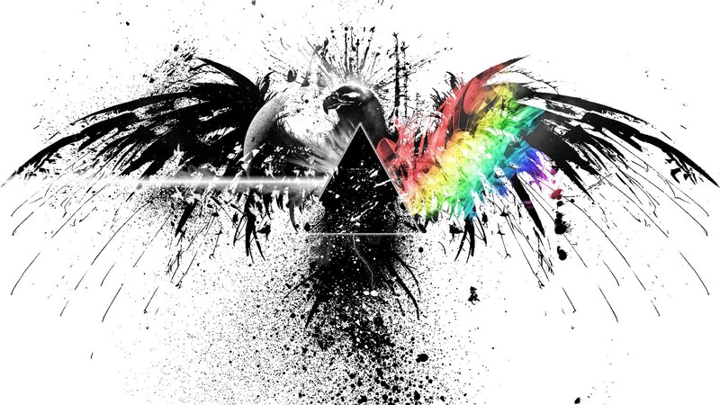 Eagle with Rainbow Wings