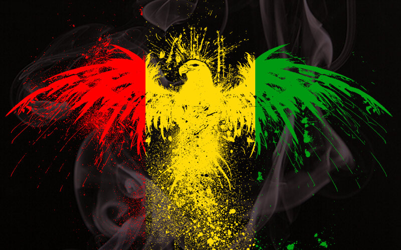 eagle with rasta colors