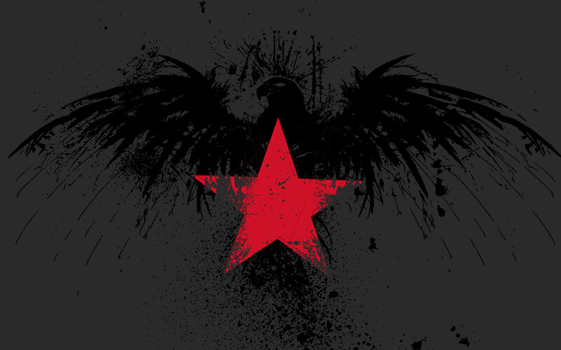 eagle with red star