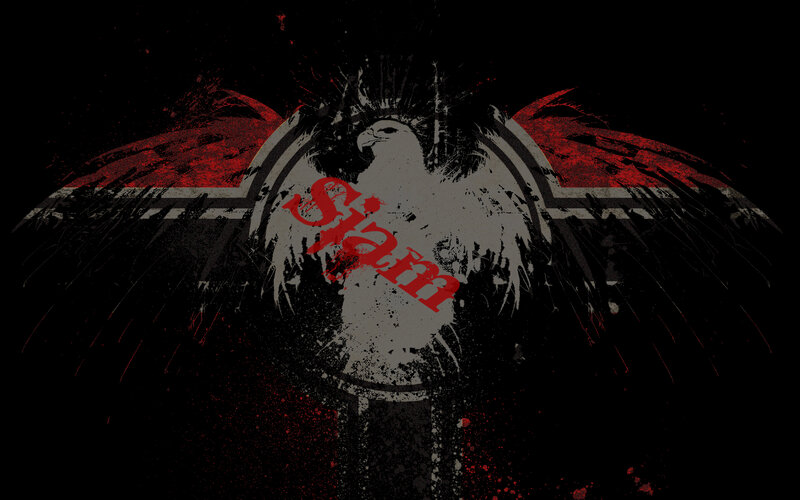 eagle with red wings logo