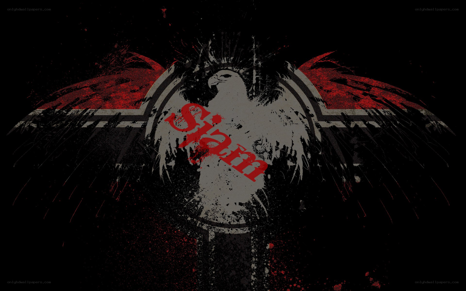 eagle with red wings logo