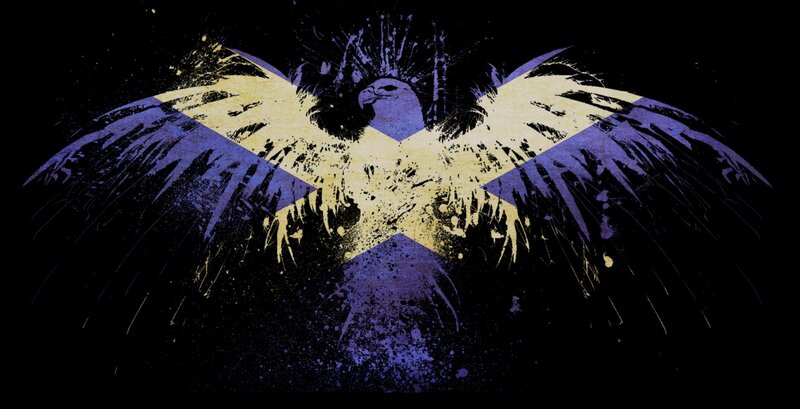 eagle with scottish flag
