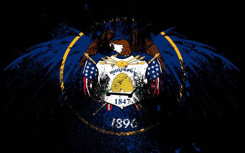 Eagle with Shield — Blue, Dramatic, Digital Art