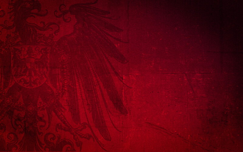 Eagle with Shield — Red, Dramatic, Illustration