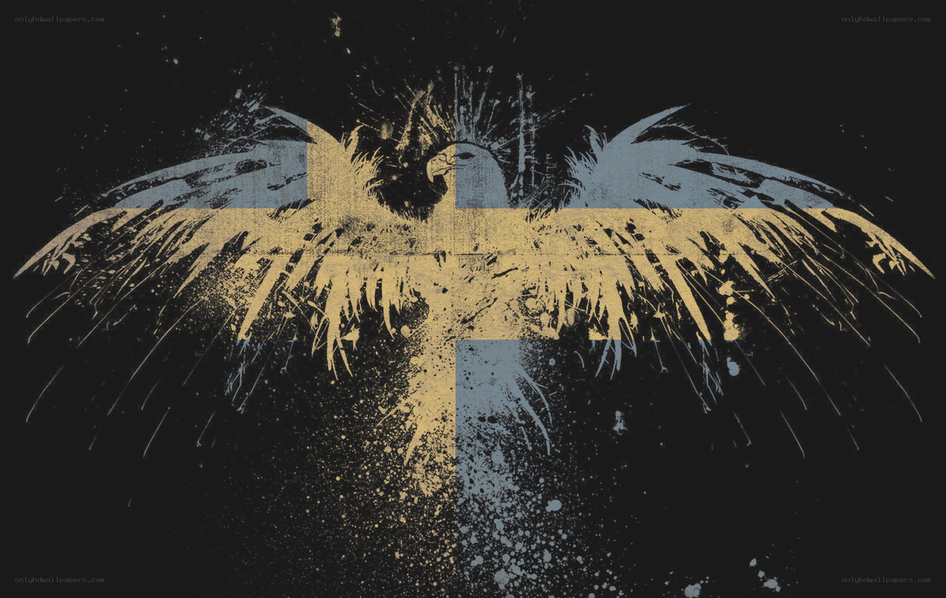 Eagle with Swedish flag design