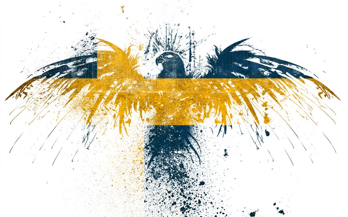 Eagle with Swedish flag design