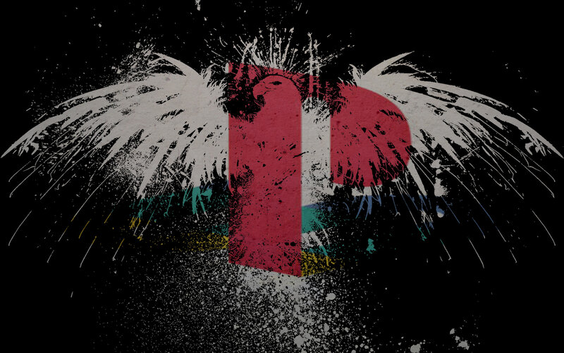 Eagle with Wings Spread — Black, Dramatic
