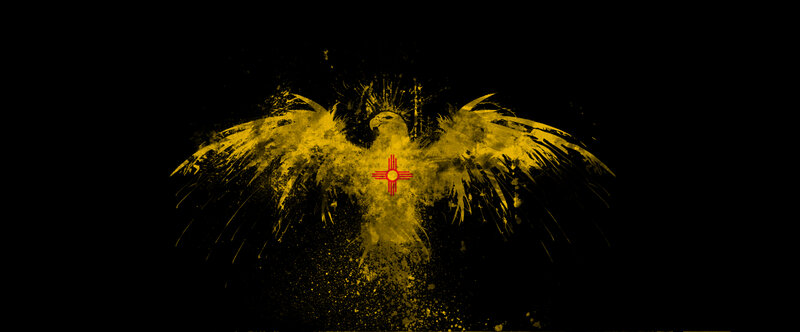 Eagle with Zia Sun Symbol