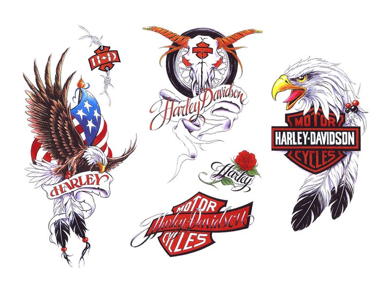 Eagles and Harley-davidson Logos
