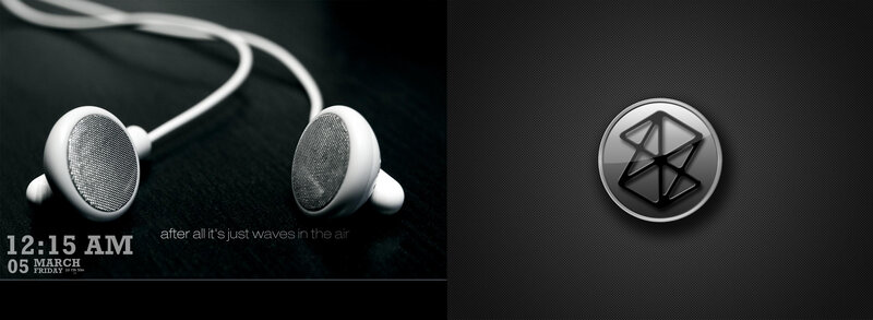 earbuds and bluetooth icon