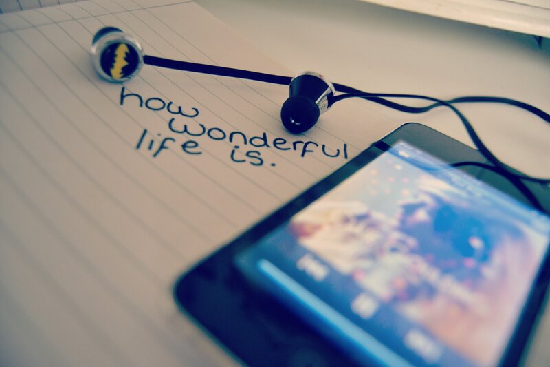 Earbuds on Notebook