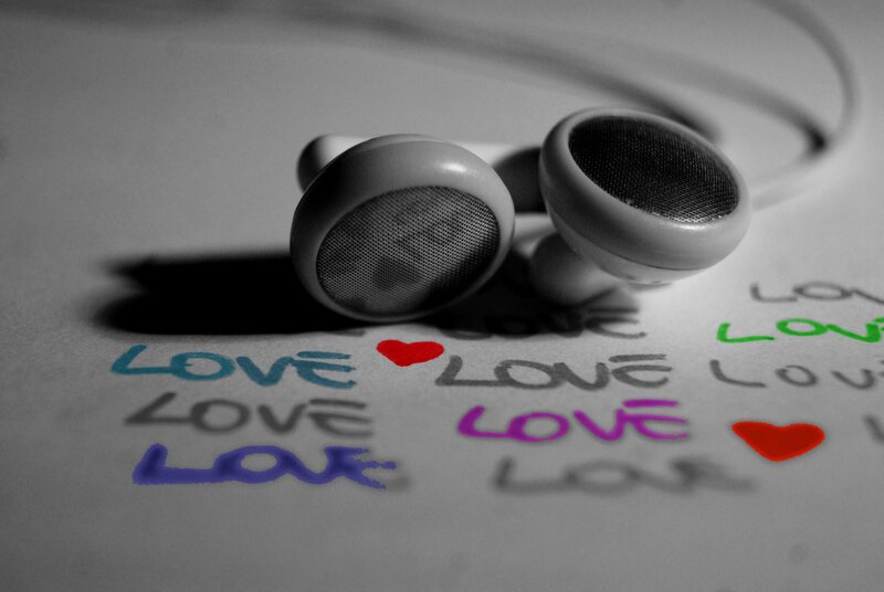 earbuds with love words