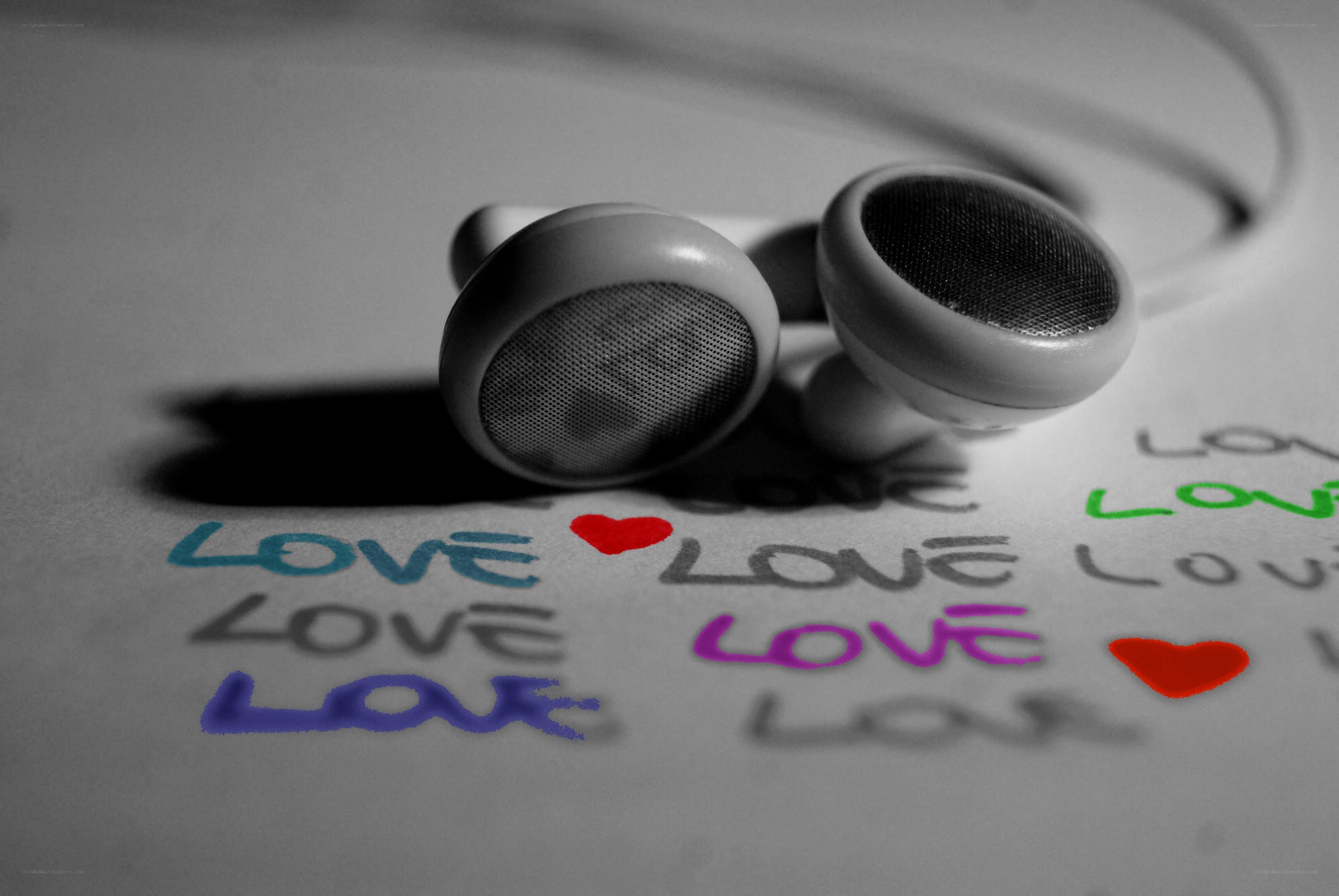 earbuds with love words