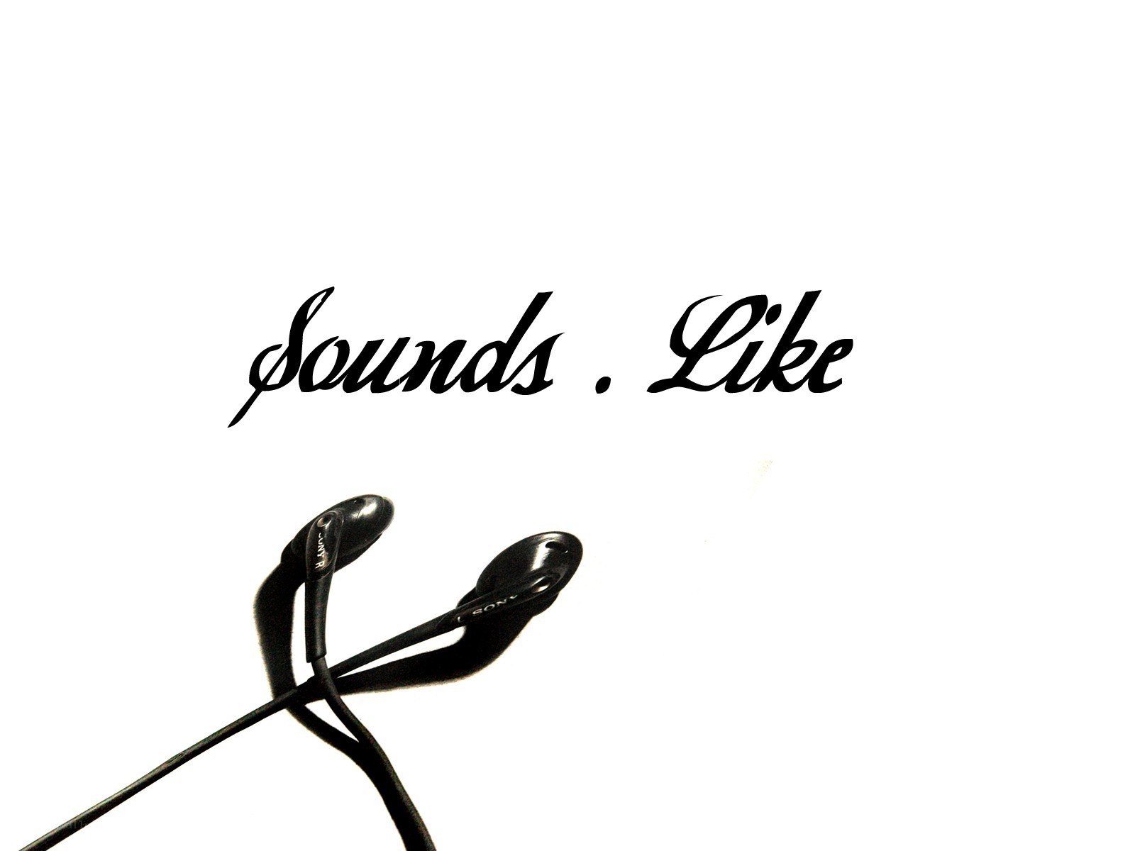 earbuds with text overlay