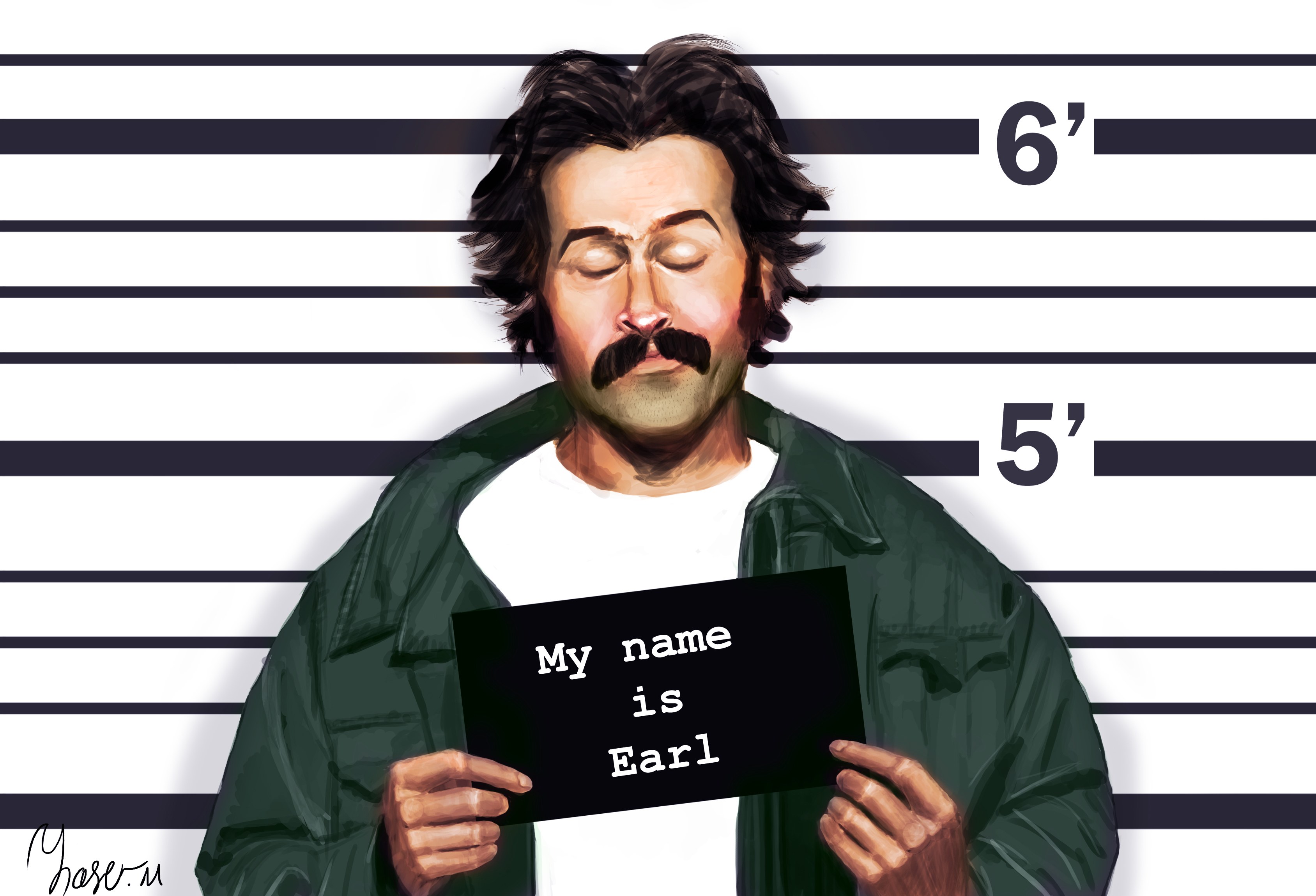Earl mugshot illustration