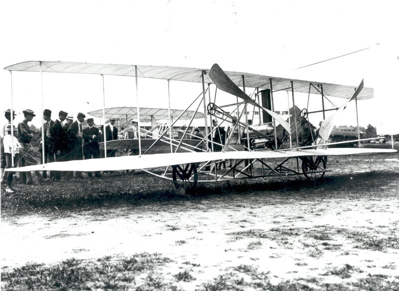 Early Biplane Aircraft — Black