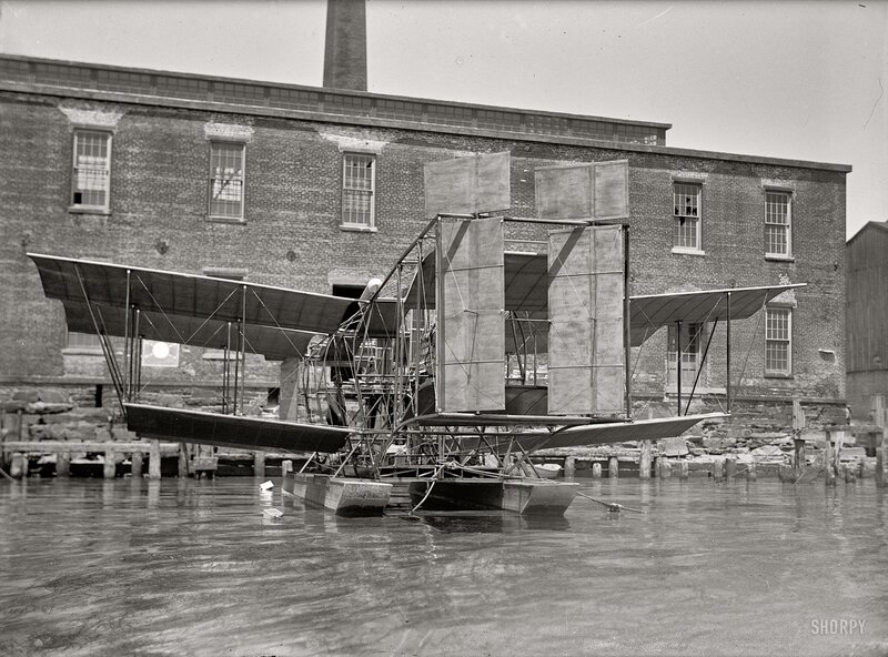 early seaplane at dock