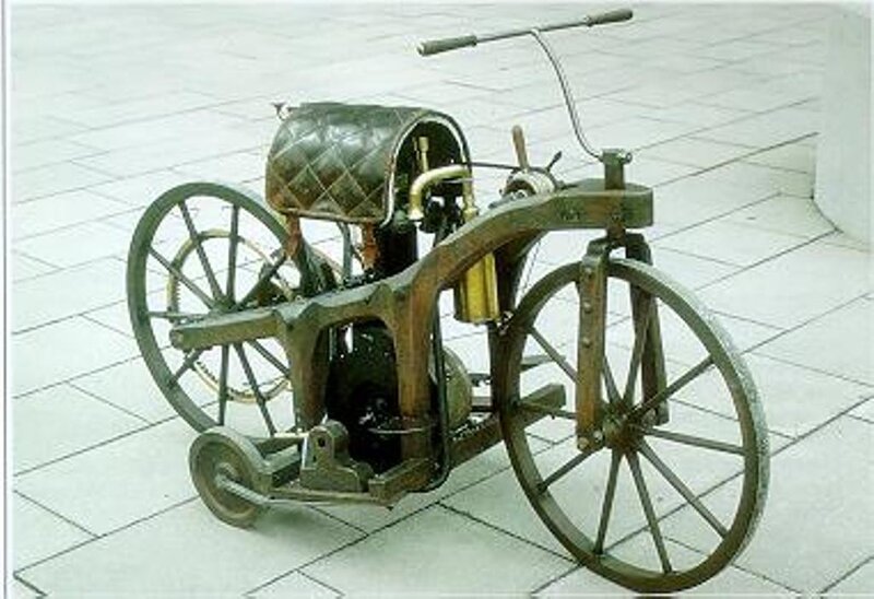 Early steam-powered tricycle
