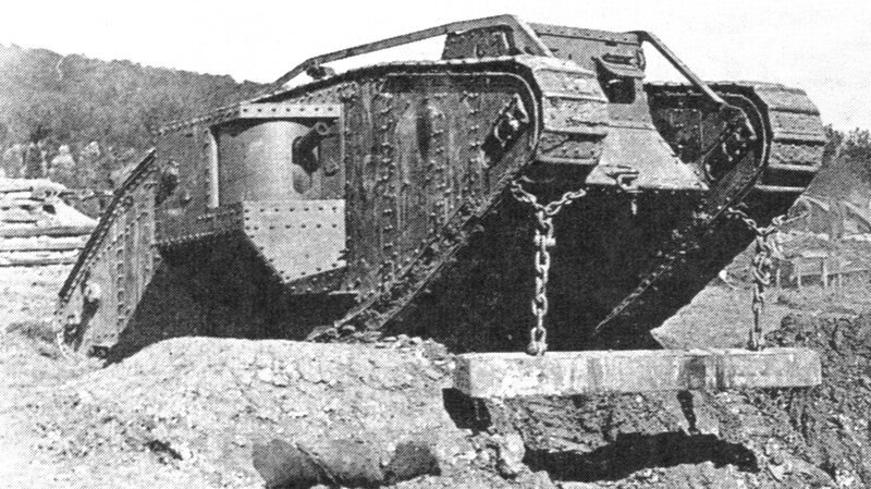 Early tank on display