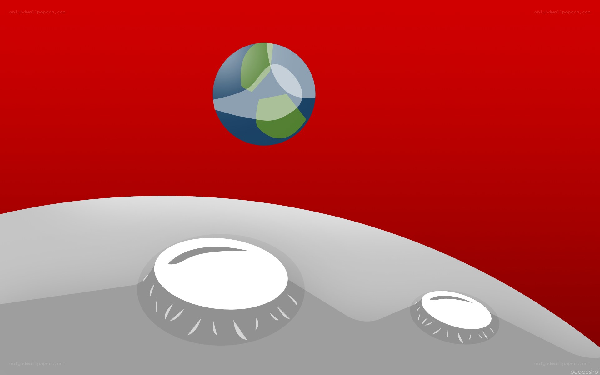 Earth above a control panel