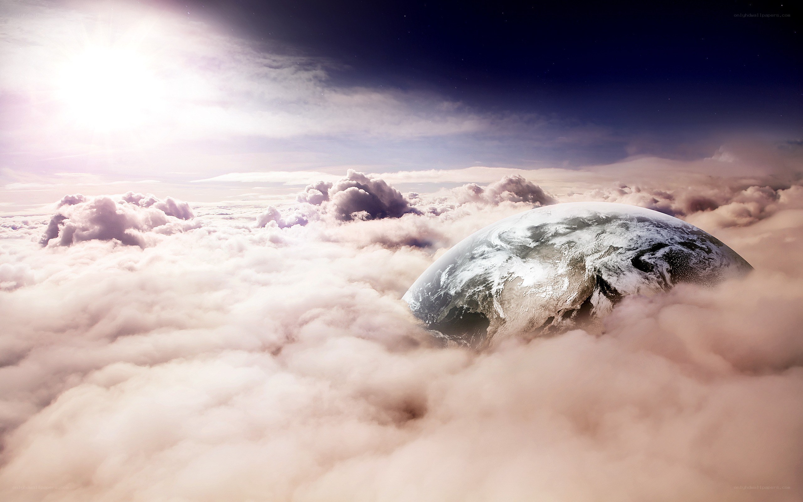 Earth above the clouds