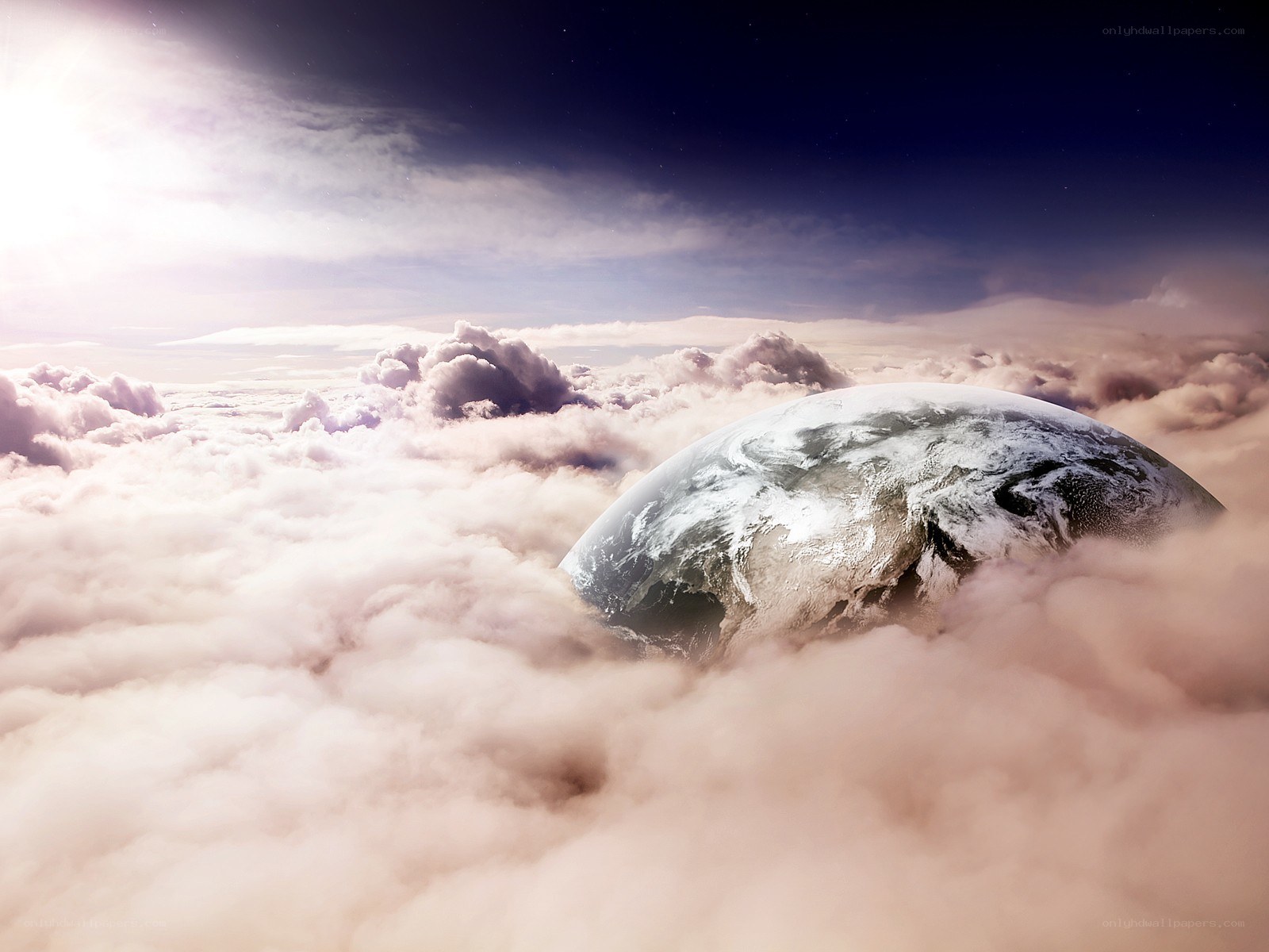 Earth above the clouds