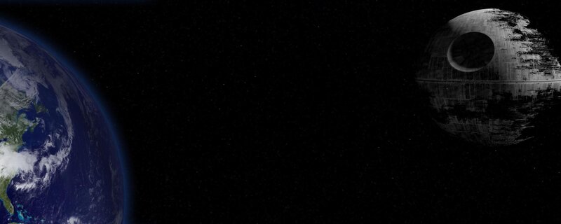 Earth and Death Star