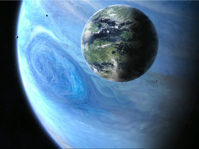 Earth and Gas Giant