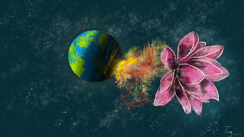 Earth and Lotus Flower