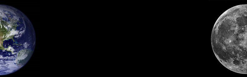 Earth and Moon — Blue