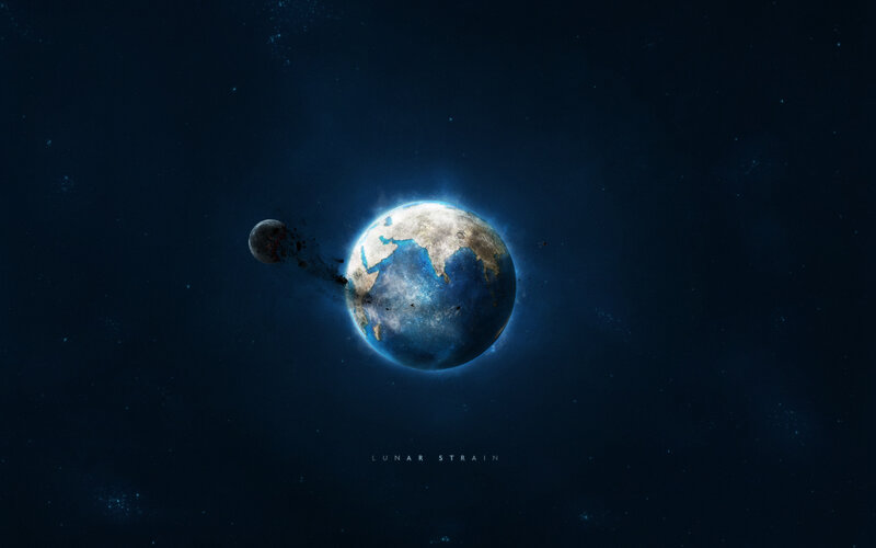 Earth and Moon Collision