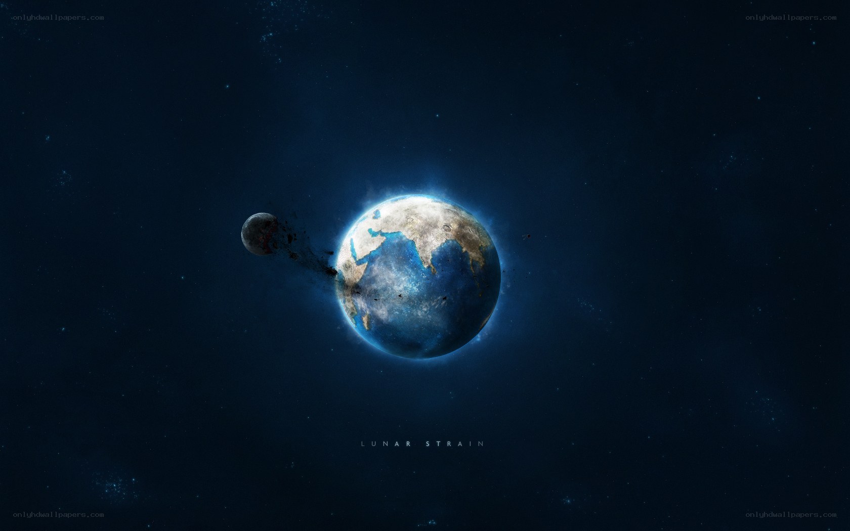 Earth and Moon Collision
