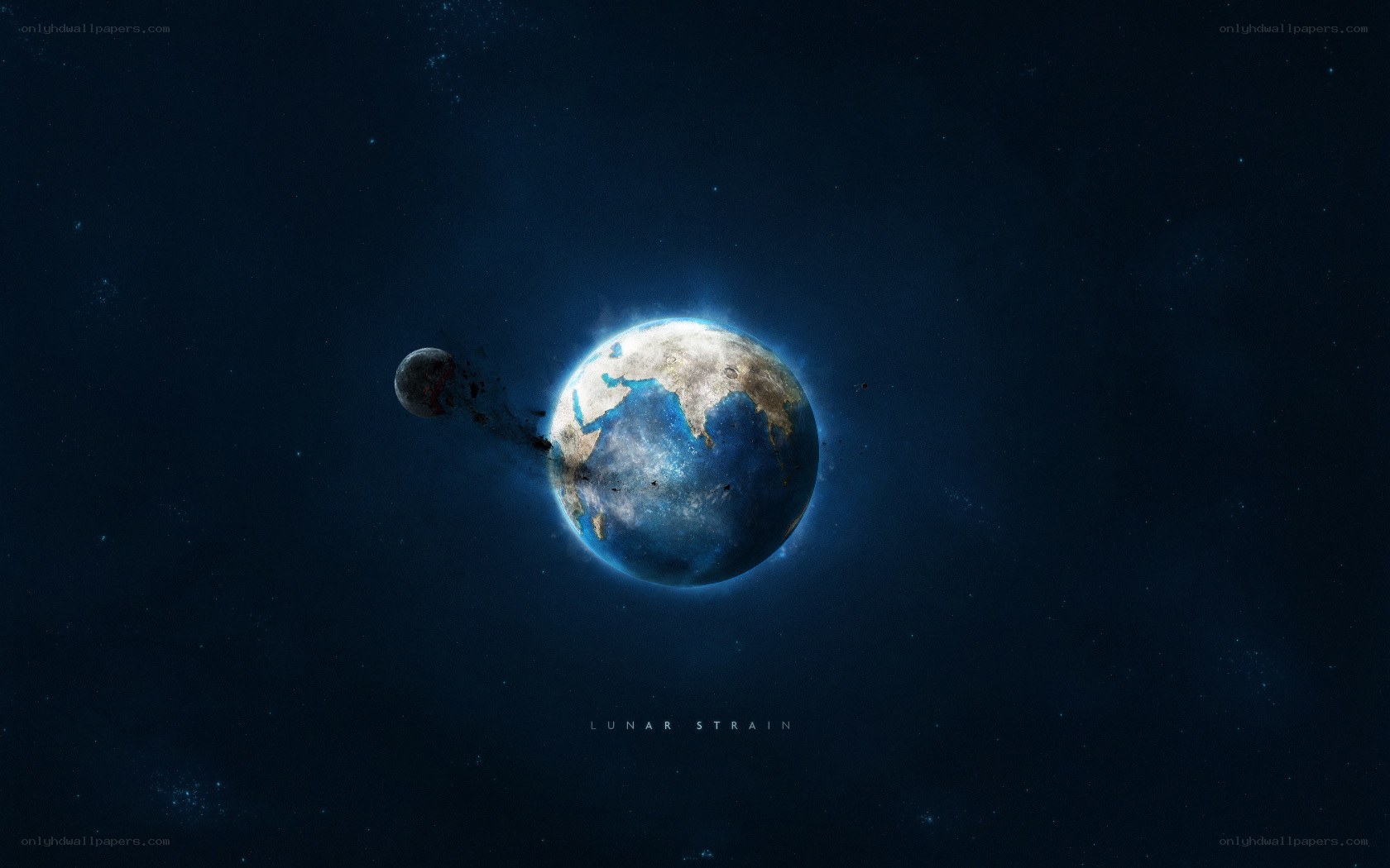Earth and Moon Collision