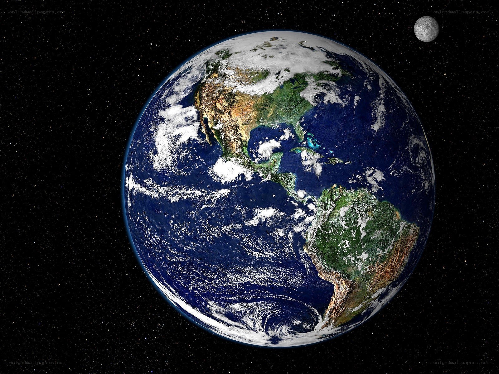 Earth and Moon from space