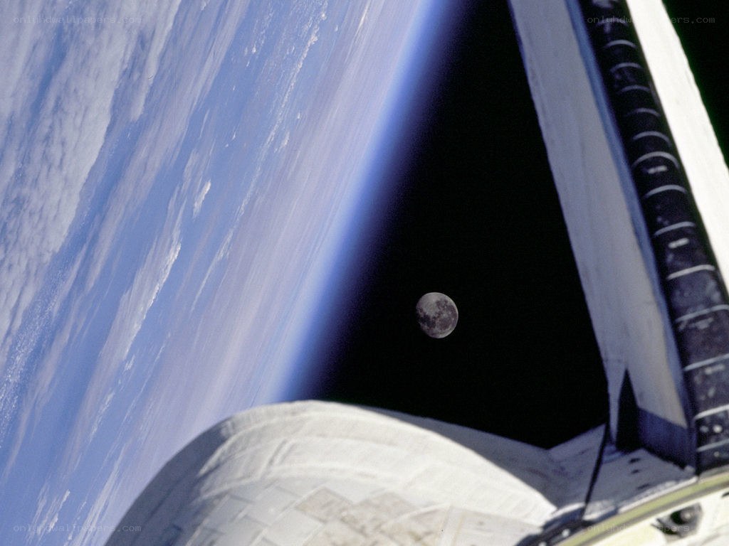Earth and Moon from space