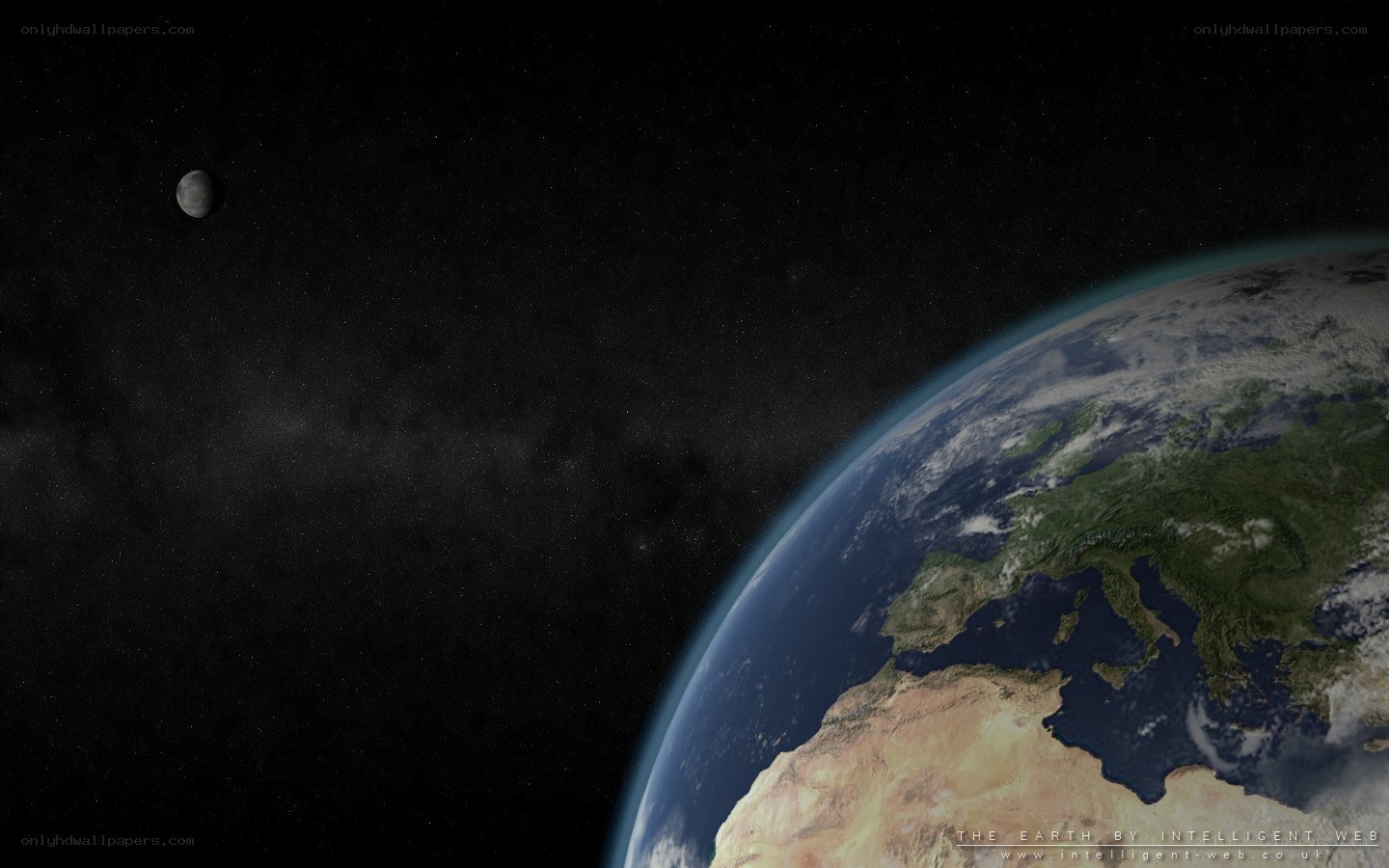 Earth and Moon from space