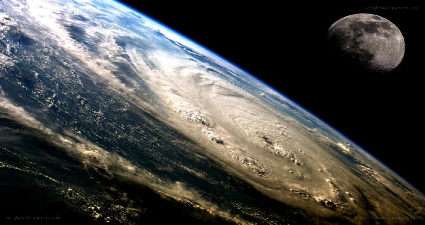 Earth and Moon from space