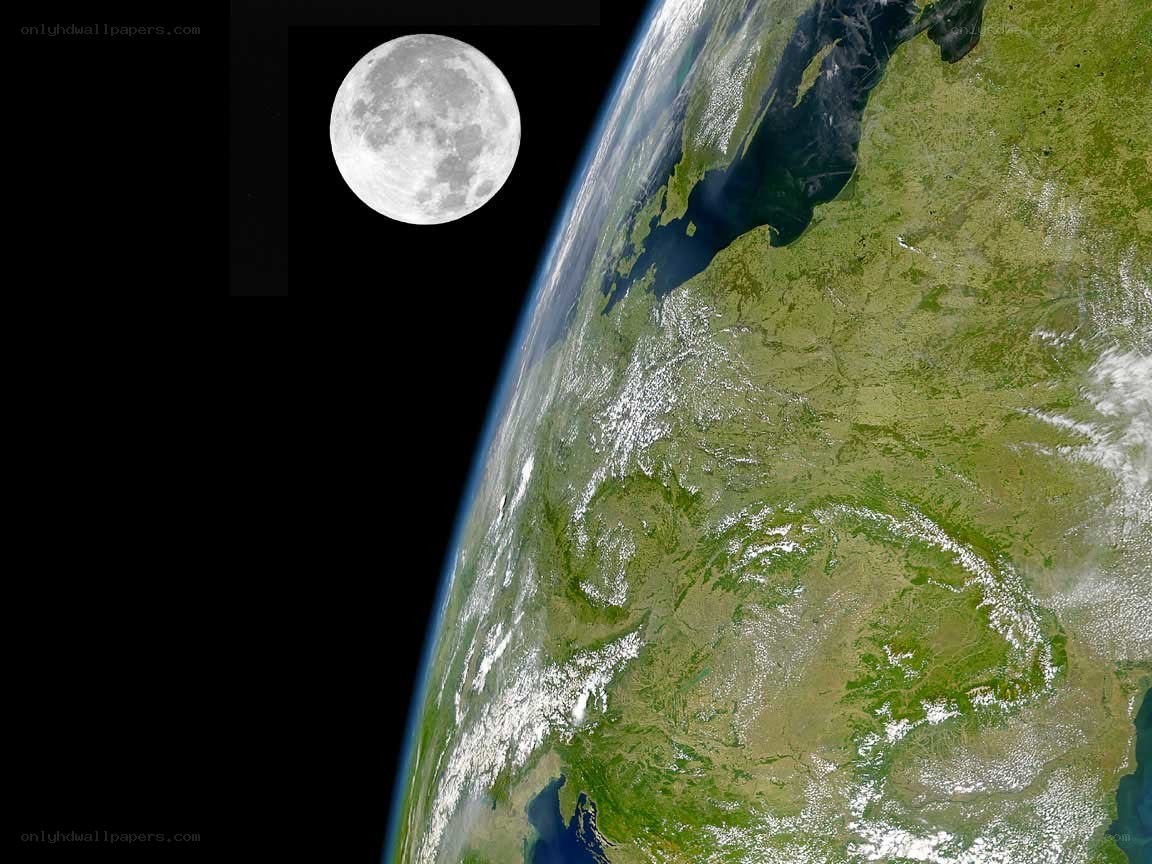 Earth and Moon from space
